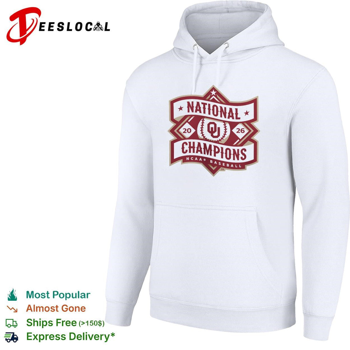 Oklahoma Sooners National Champions 20 26 NCAA Baseball logo shirt Unisex