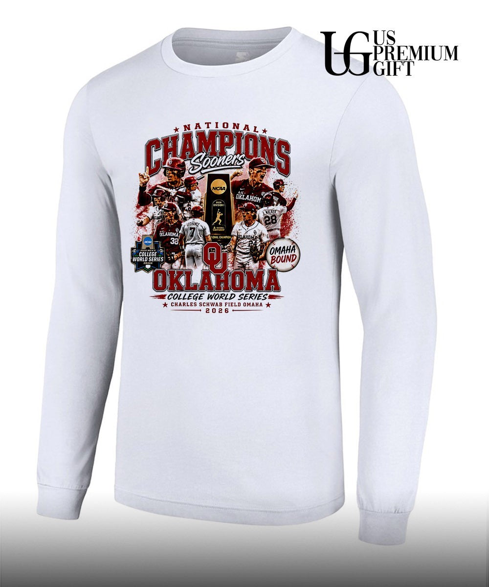 Oklahoma Sooners National Champions 2026 NCAA College World Series baseball shirt Unisex