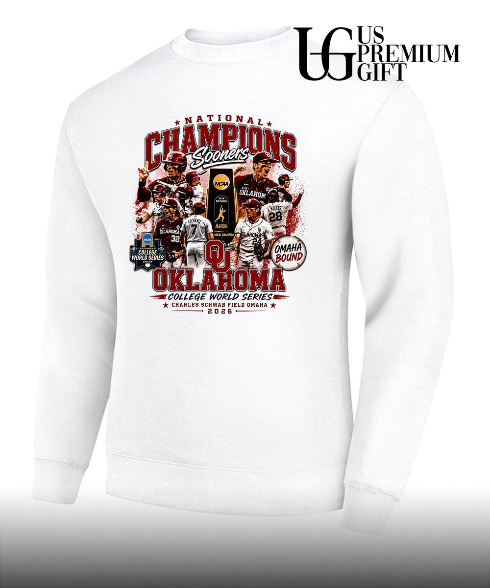 Oklahoma Sooners National Champions 2026 NCAA College World Series baseball shirt Unisex