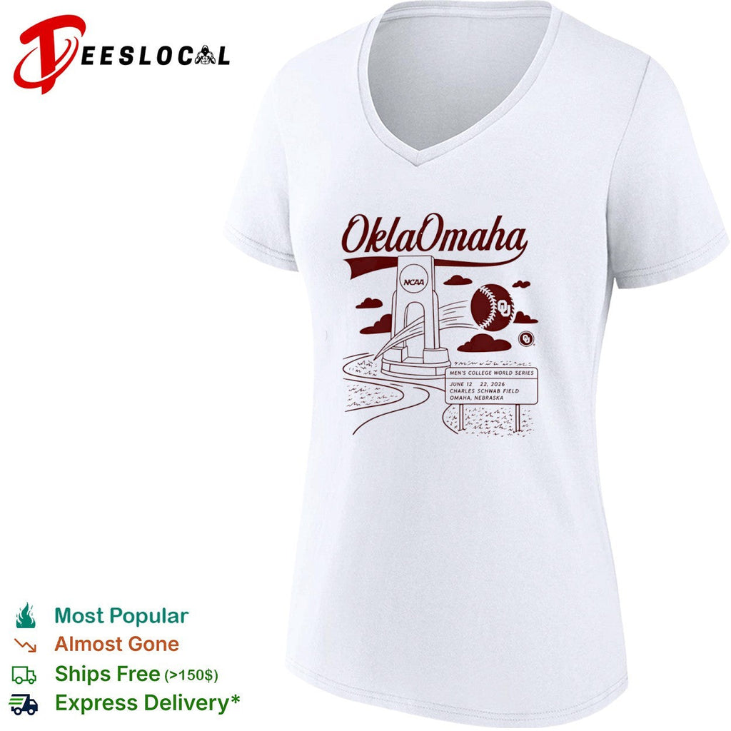 Oklahoma Sooners OklaOmaha NCAA Men’s College World Series 2026 Charles Schwab Field shirt