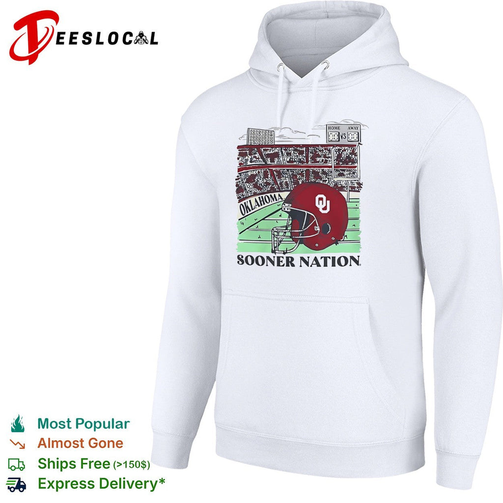 Oklahoma Sooners Sooner Nation football stadium helmet OU shirt Unisex
