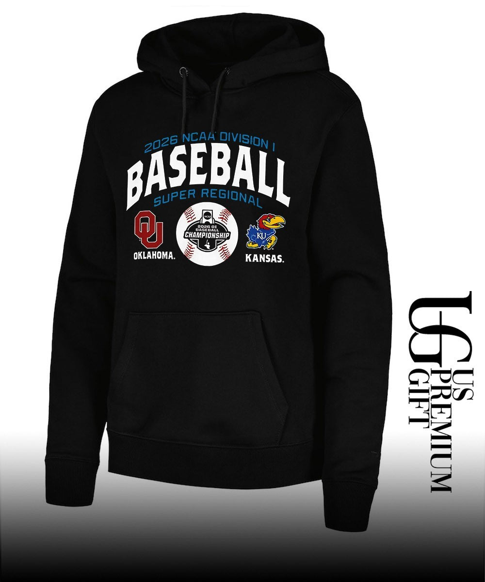 Oklahoma Sooners and Kansas Jayhawks 2026 NCAA Division I Baseball Super Regional shirt Unisex