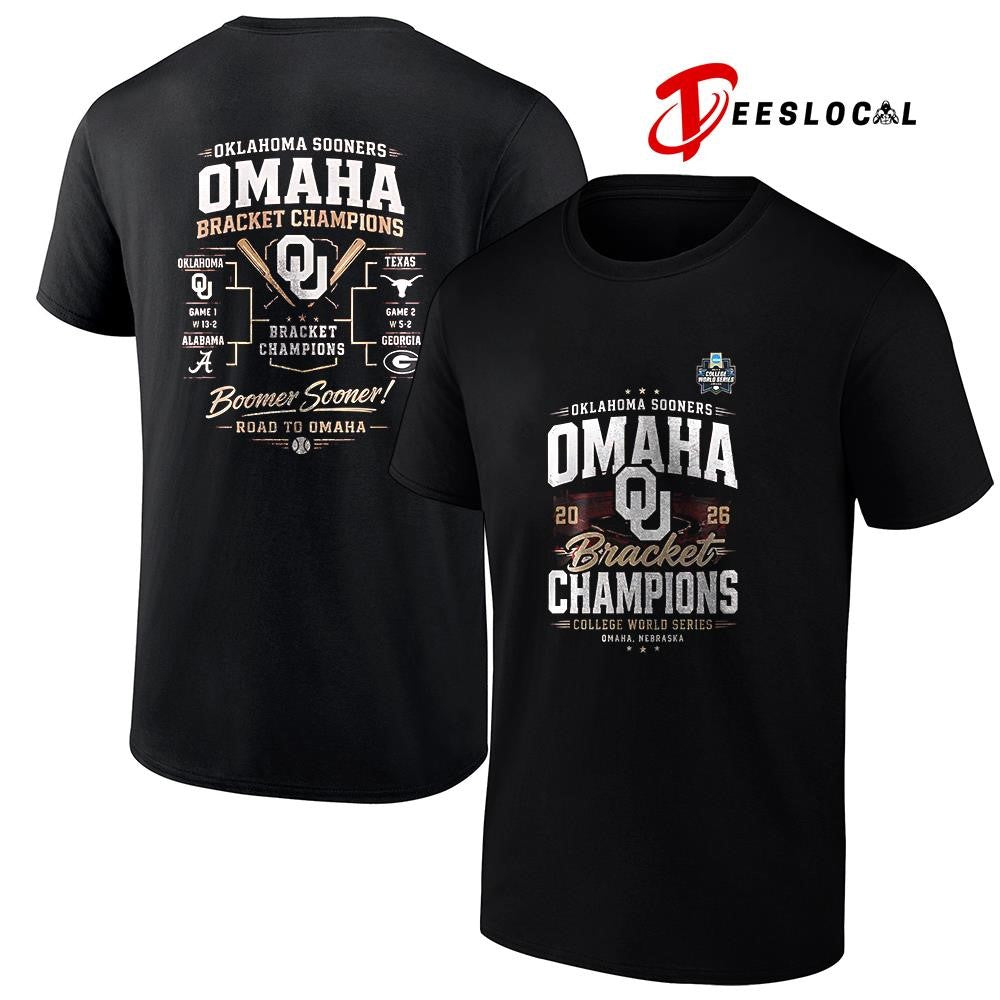Oklahoma Sooners bracket champions college world series Omaha boomer Sooner graphic shirt Unisex