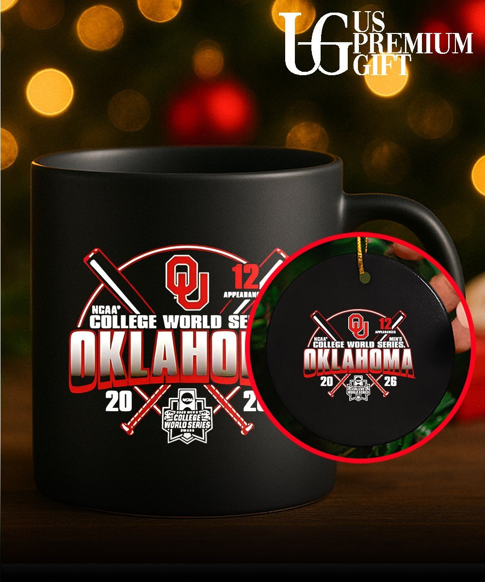 Oklahoma Sooners crossed bats 12 appearances NCAA Mens College World Series 2026 shirt Unisex