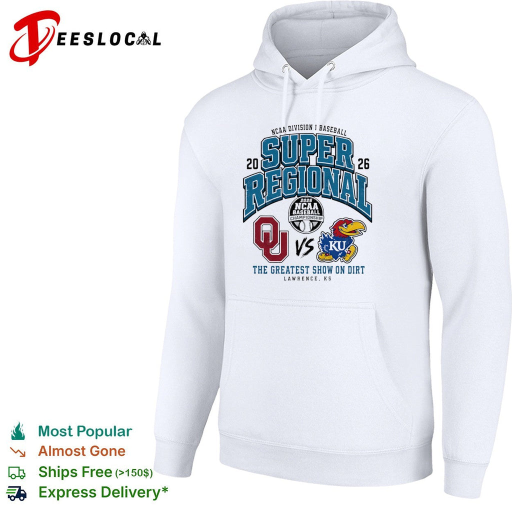 Oklahoma Sooners vs Kansas Jayhawks 2026 NCAA Division I Baseball Super Regional shirt Unisex