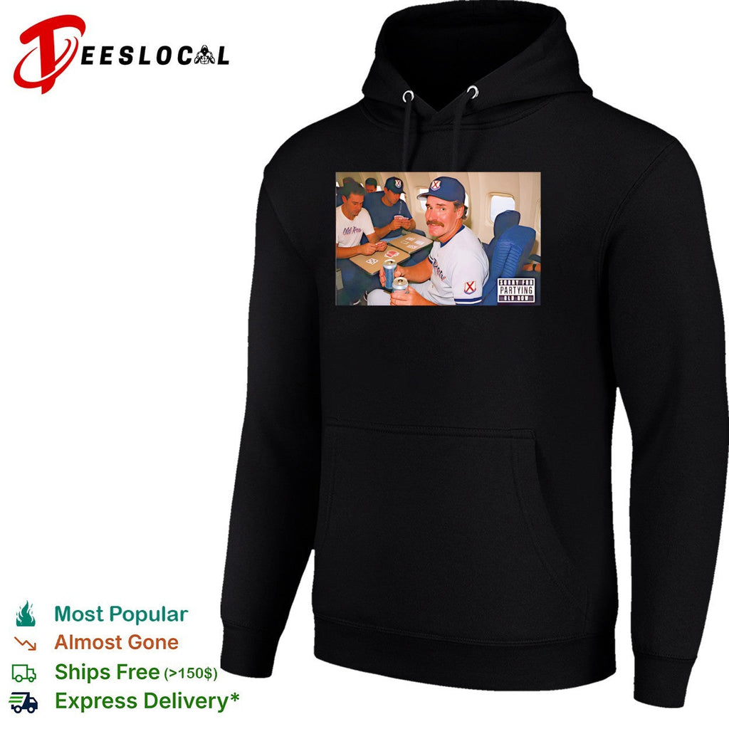 Old Row sorry for partying baseball player plane vintage photo shirt Unisex