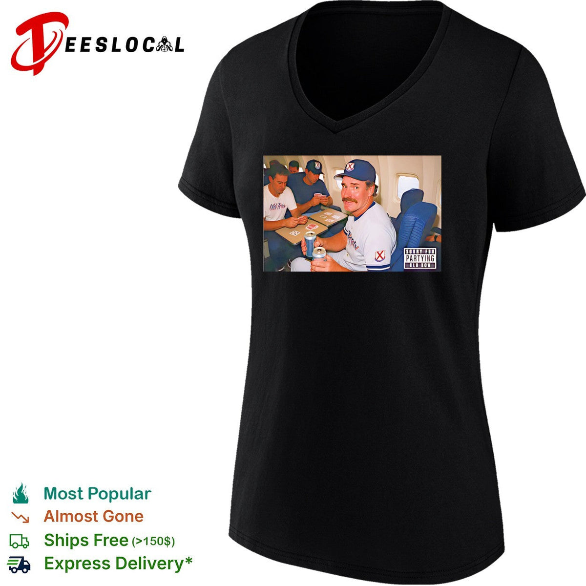 Old Row sorry for partying baseball player plane vintage photo shirt Unisex