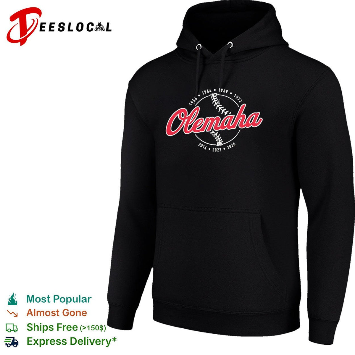 Olemaha 1956 1964 1969 1972 2014 2022 2026 College Baseball World Series shirt Unisex