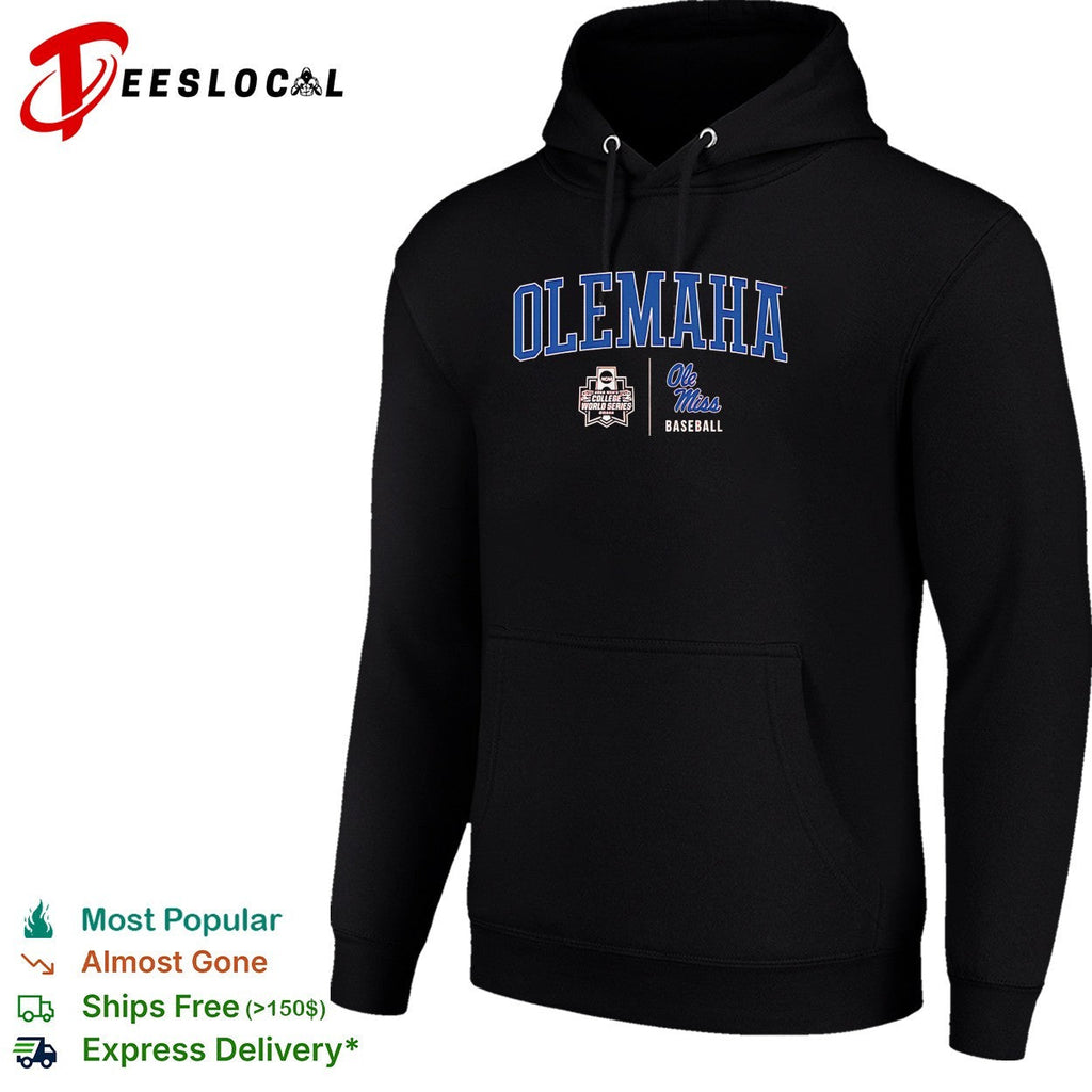 Olemaha Ole Miss Rebel College World Series baseball red shirt Unisex