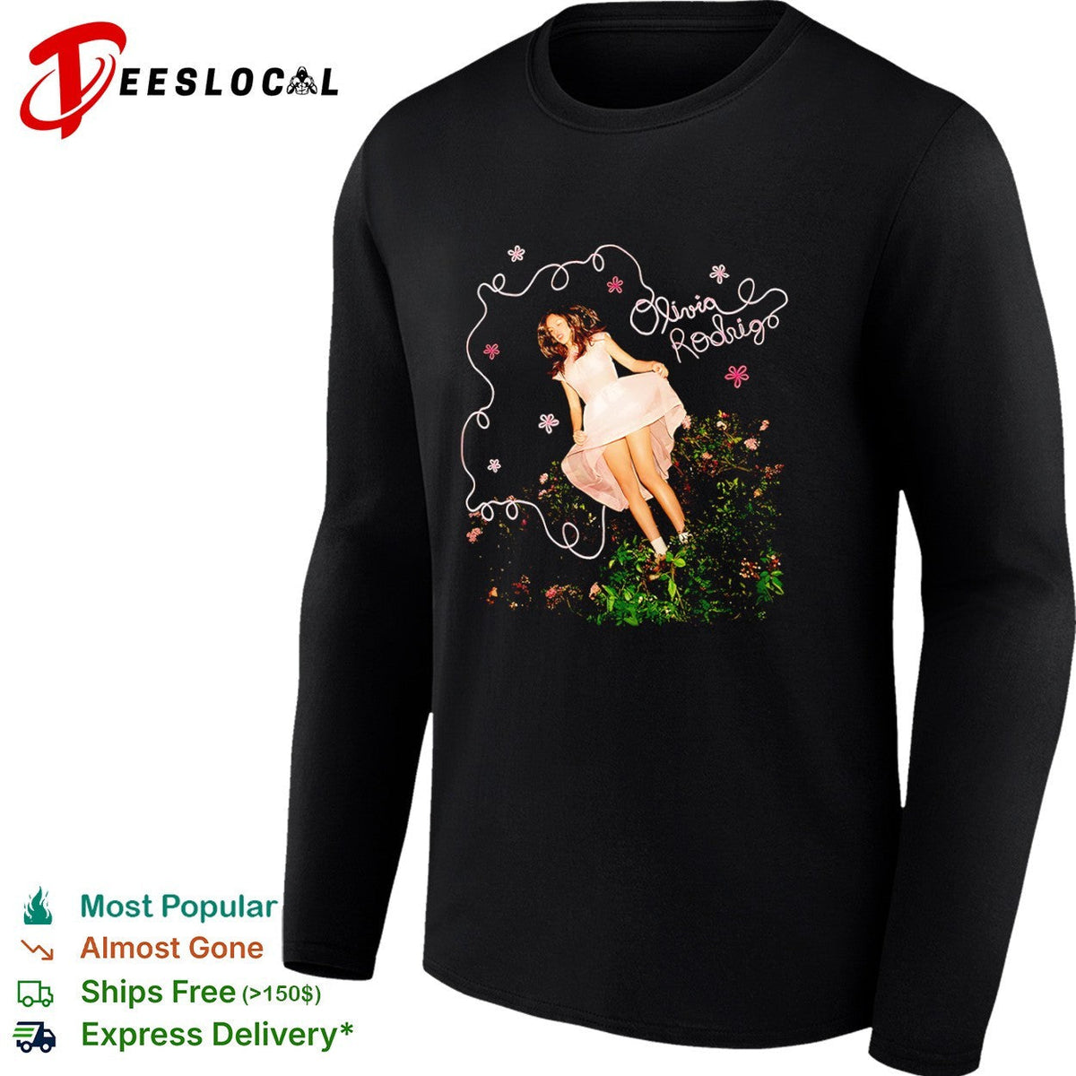 Olivia Rodrigo floral script shirt Unisex