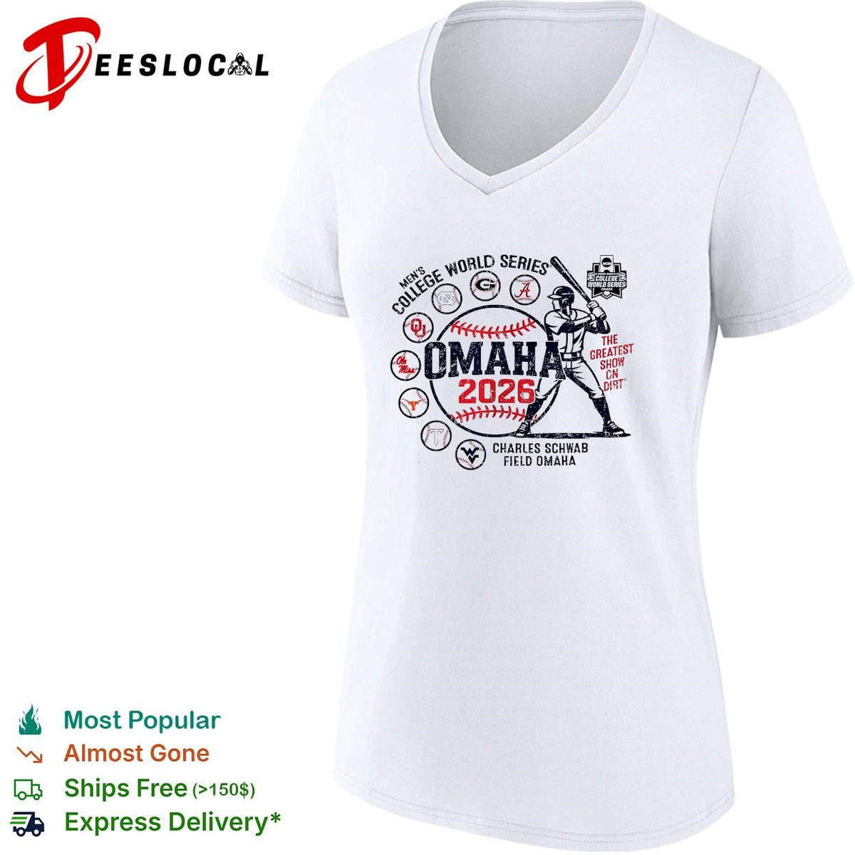 Omaha 2026 men’s college World Series Charles Schwab Field poster shirt Unisex