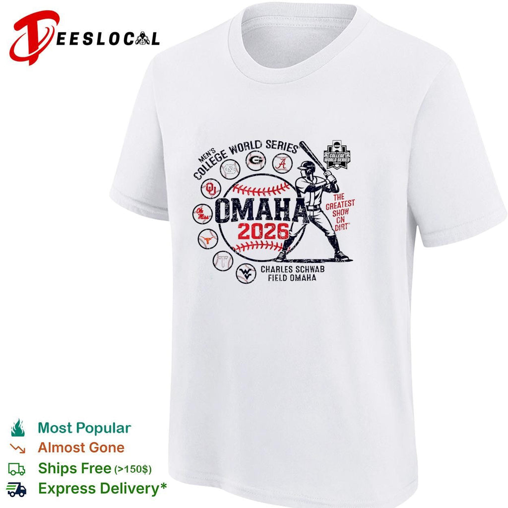 Omaha 2026 men’s college World Series Charles Schwab Field poster shirt Unisex