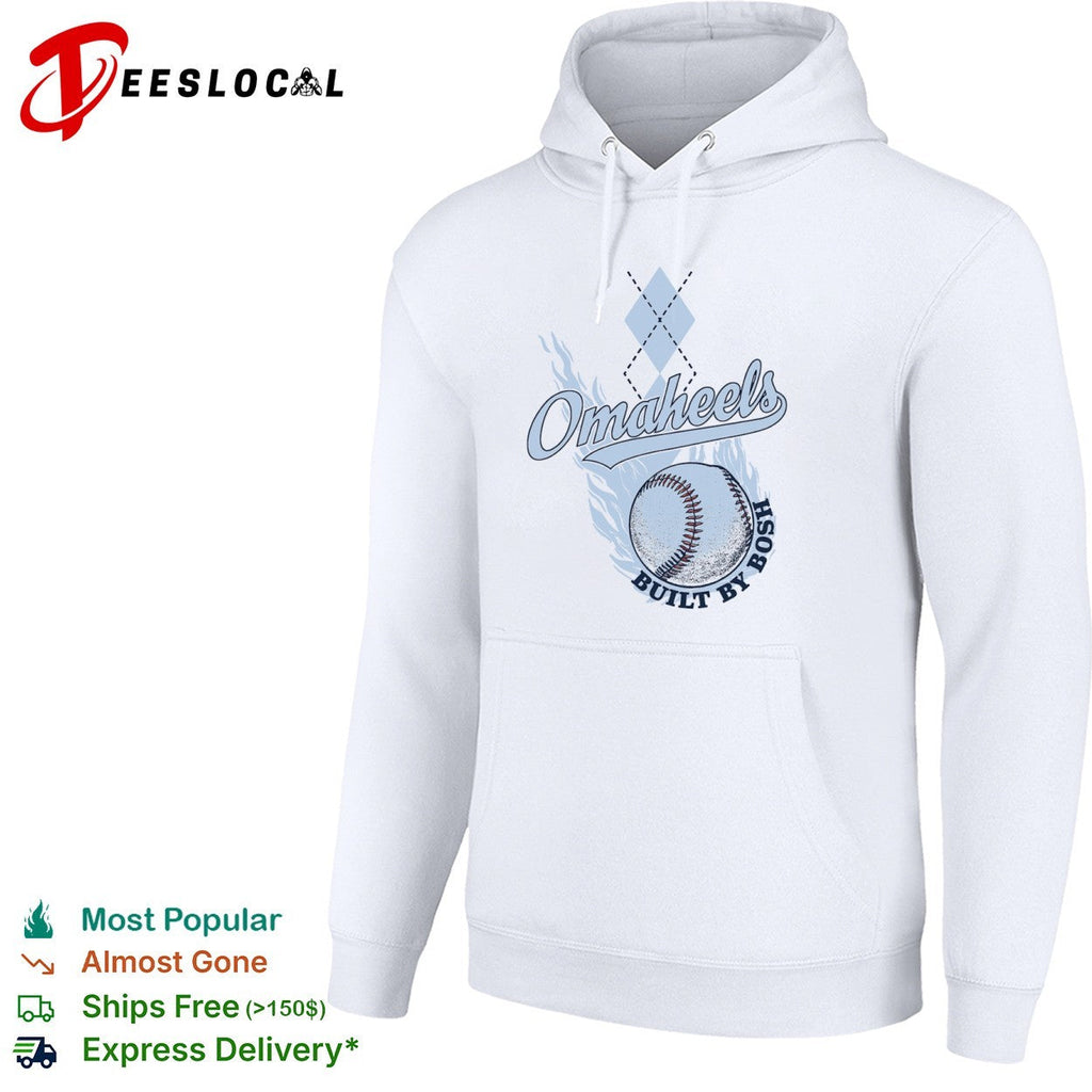 Omaheels Built by Bosh North Carolina Tar Heels College World Series Baseball shirt Unisex
