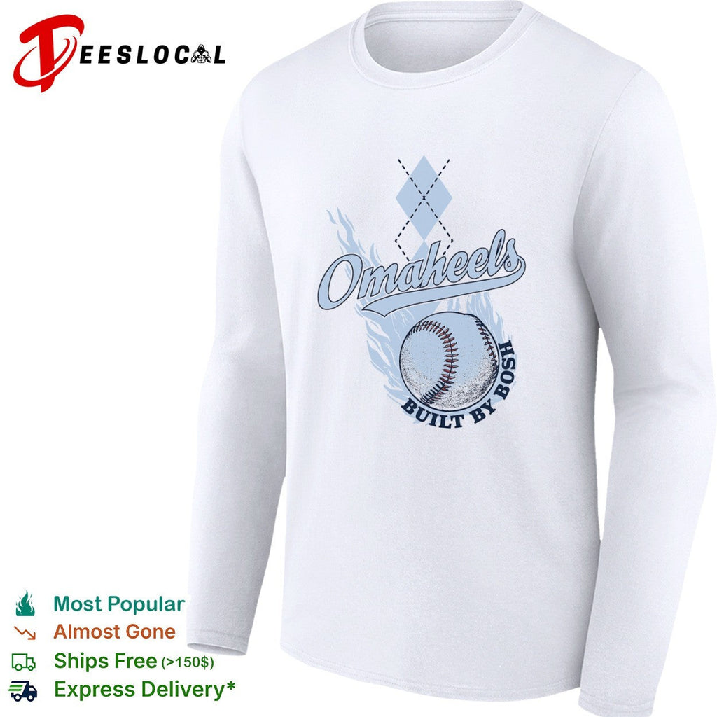 Omaheels Built by Bosh North Carolina Tar Heels College World Series Baseball shirt Unisex