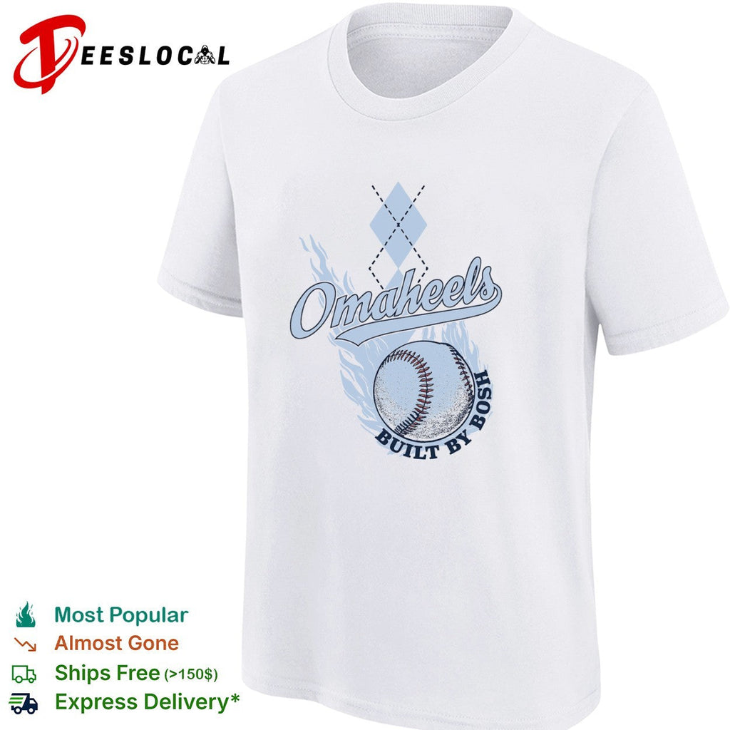Omaheels Built by Bosh North Carolina Tar Heels College World Series Baseball shirt Unisex