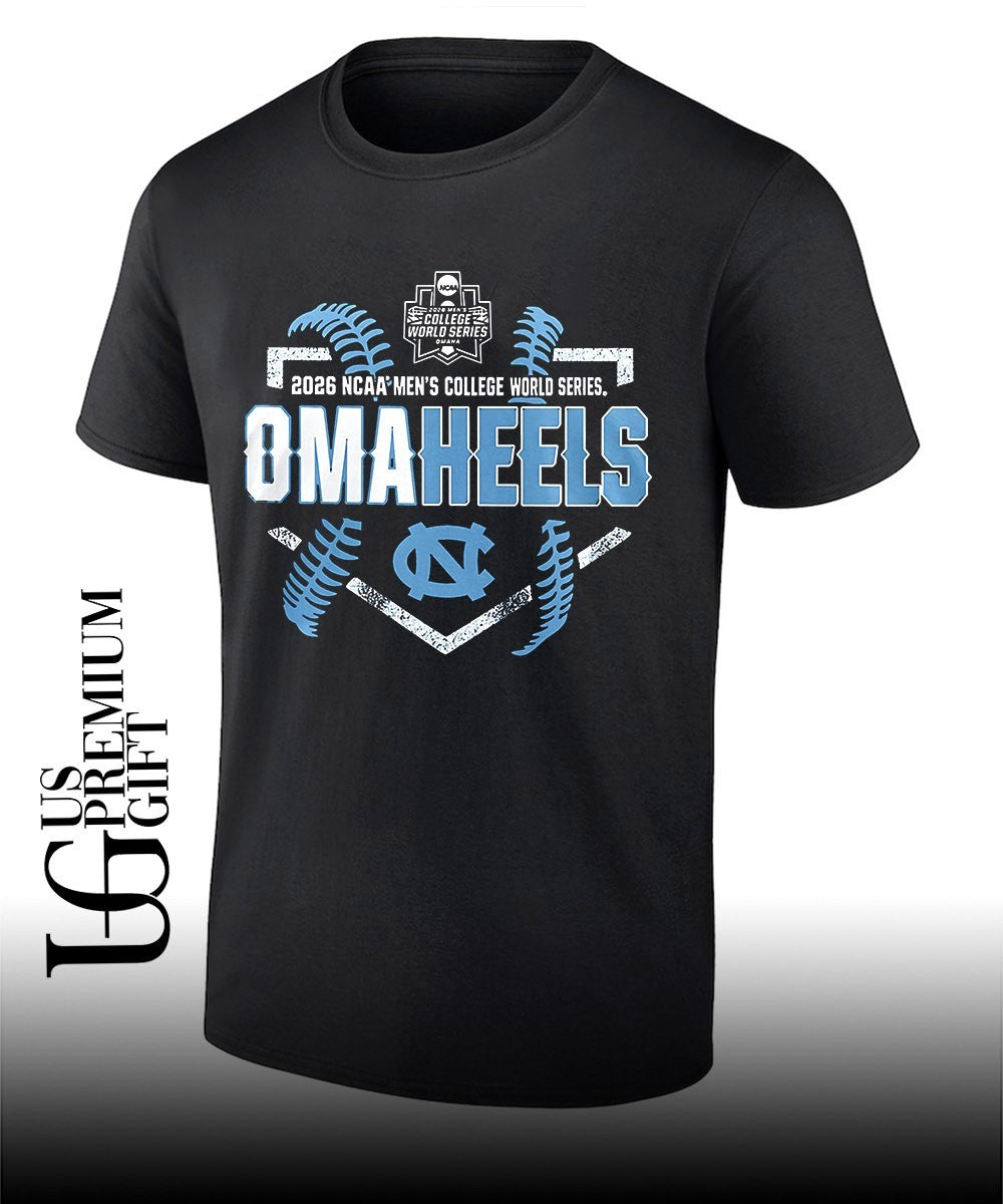 Omaheels North Carolina Tar Heels 2026 Baseball NCAA Men’s College World Series shirt Unisex