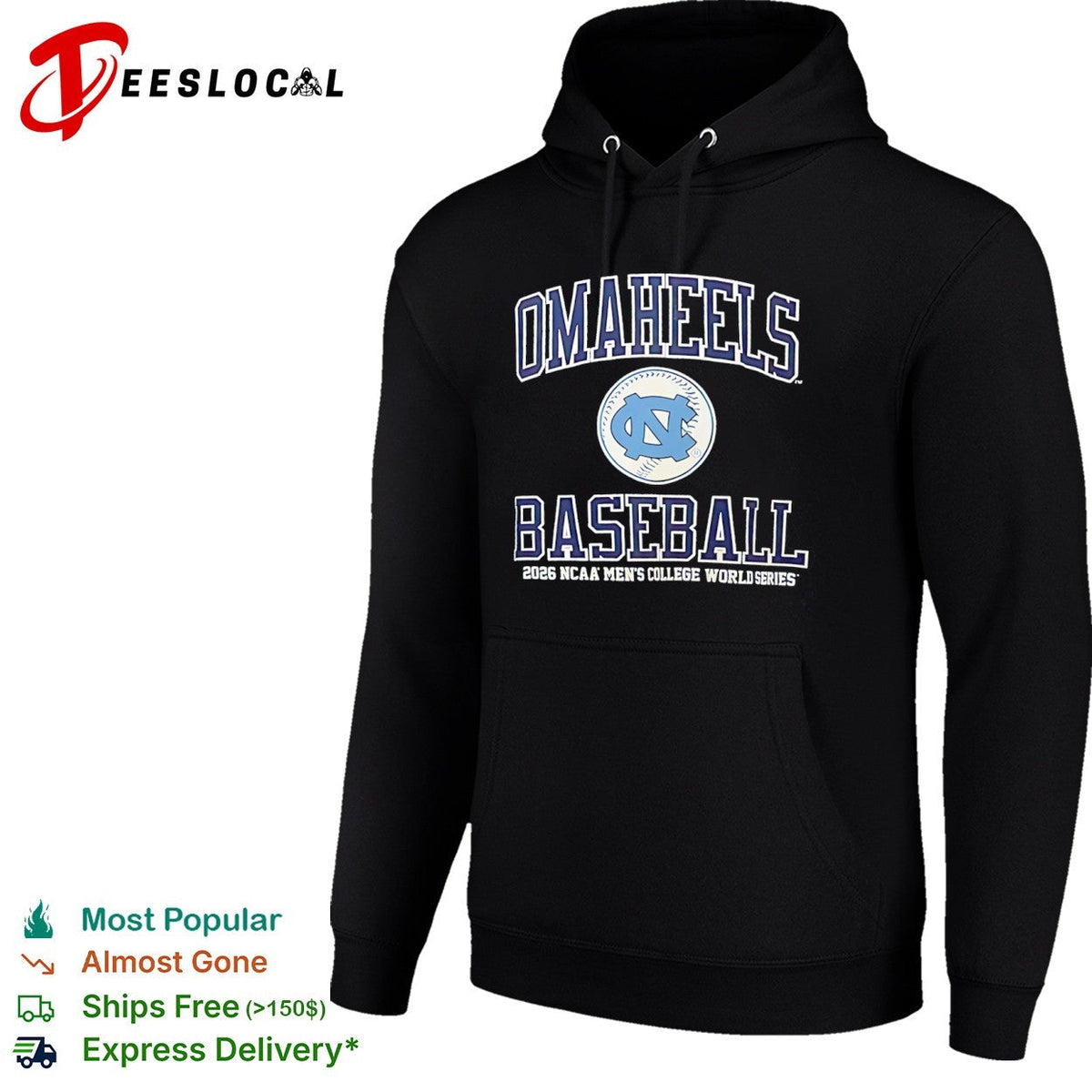 Omaheels North Carolina Tar Heels Baseball 2026 NCAA College World Series shirt Unisex