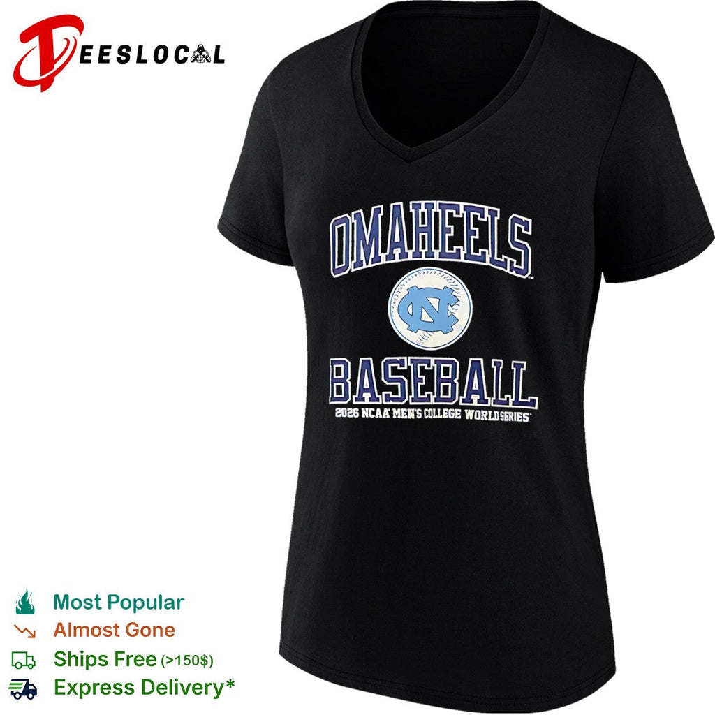 Omaheels North Carolina Tar Heels Baseball 2026 NCAA College World Series shirt Unisex