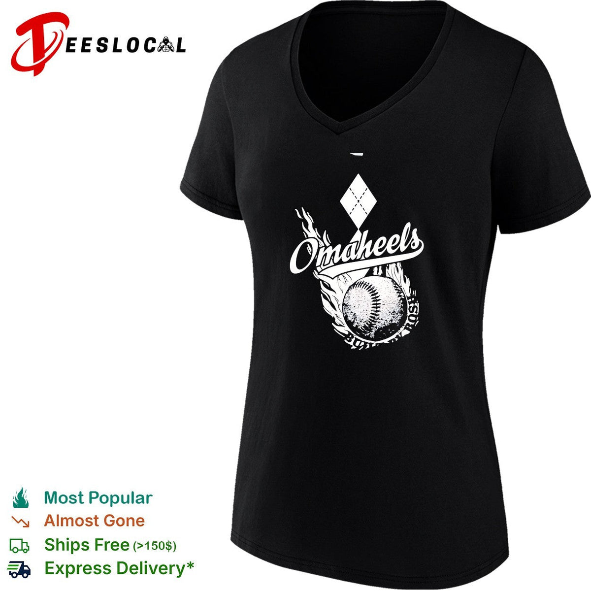 Omaheels North Carolina baseball flame graphic College World Series shirt Unisex
