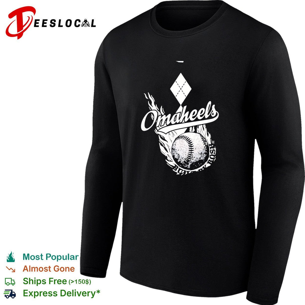 Omaheels North Carolina baseball flame graphic College World Series shirt Unisex