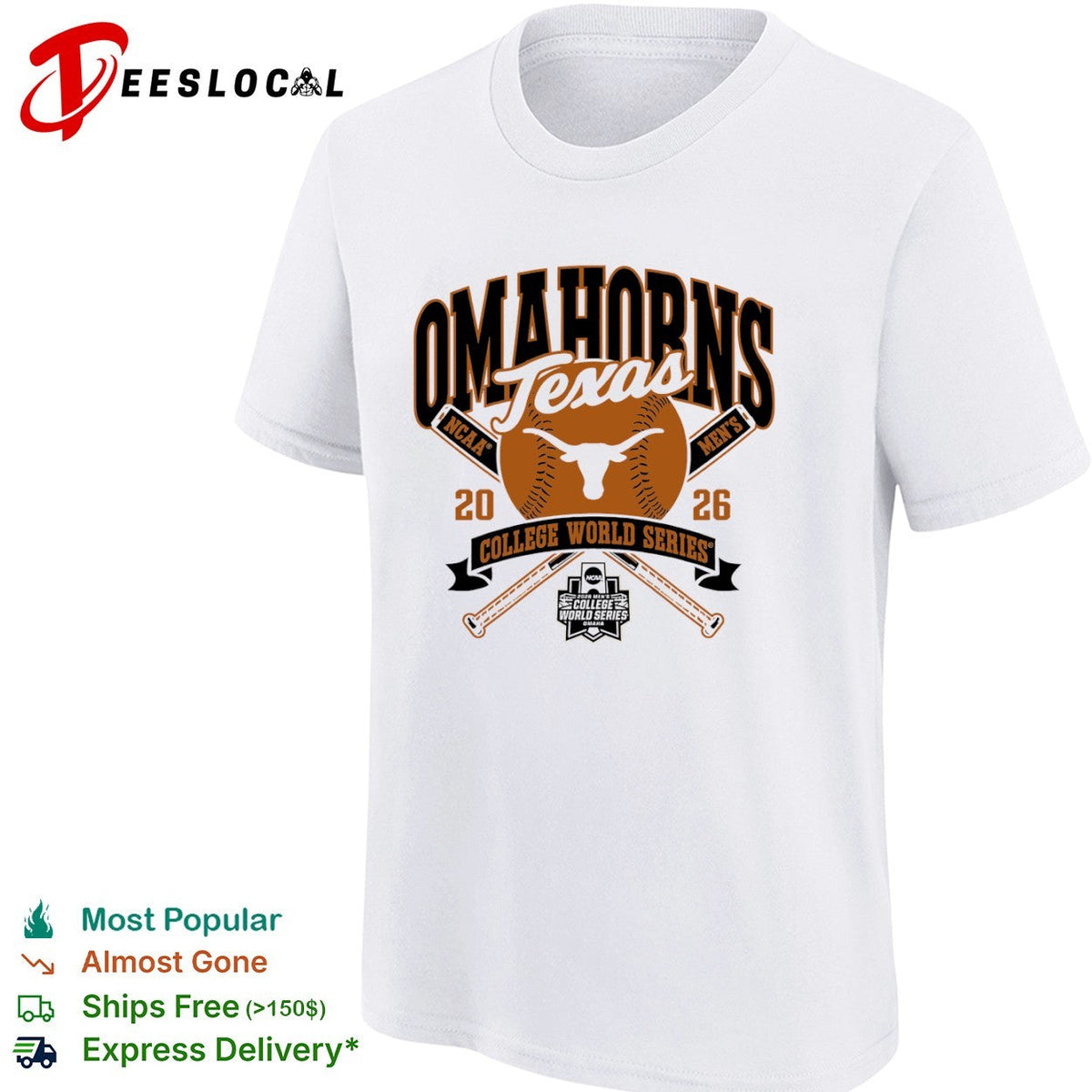 Omahorns Texas Longhorns 2026 NCAA College World Series shirt Unisex