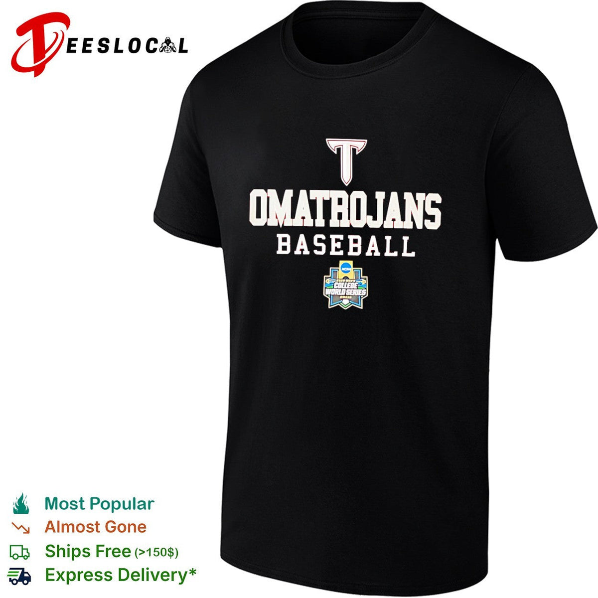 Omatrojans Troy Trojans Baseball 2024 Men’s College World Series Omaha shirt Unisex