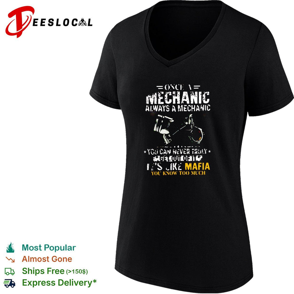 Once a mechanic always a mechanic it’s like mafia piston tool graphic shirt Unisex