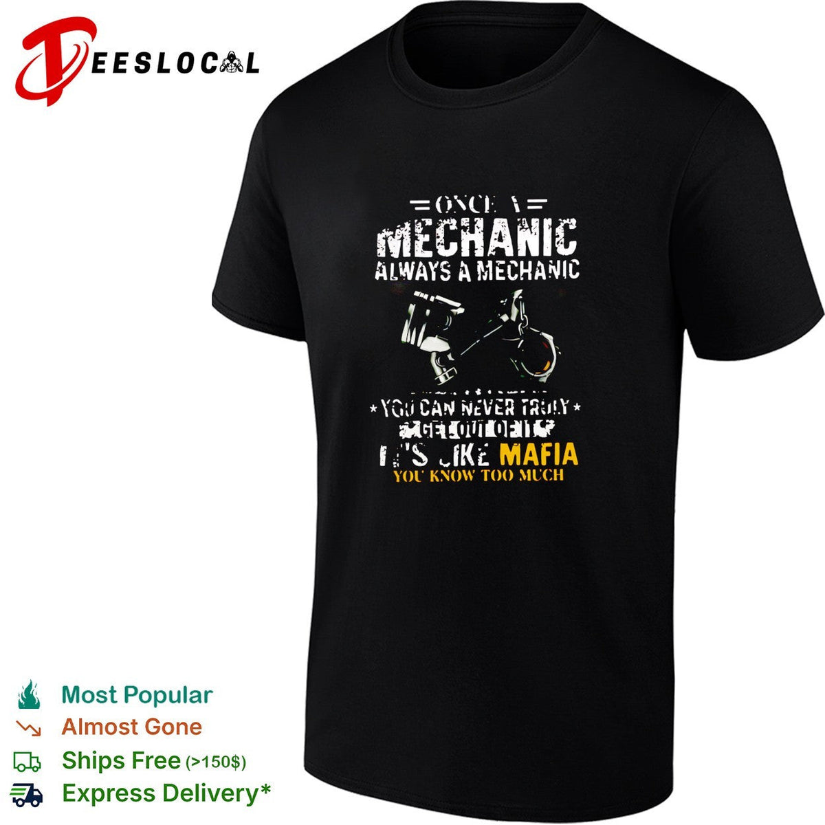 Once a mechanic always a mechanic it’s like mafia piston tool graphic shirt Unisex