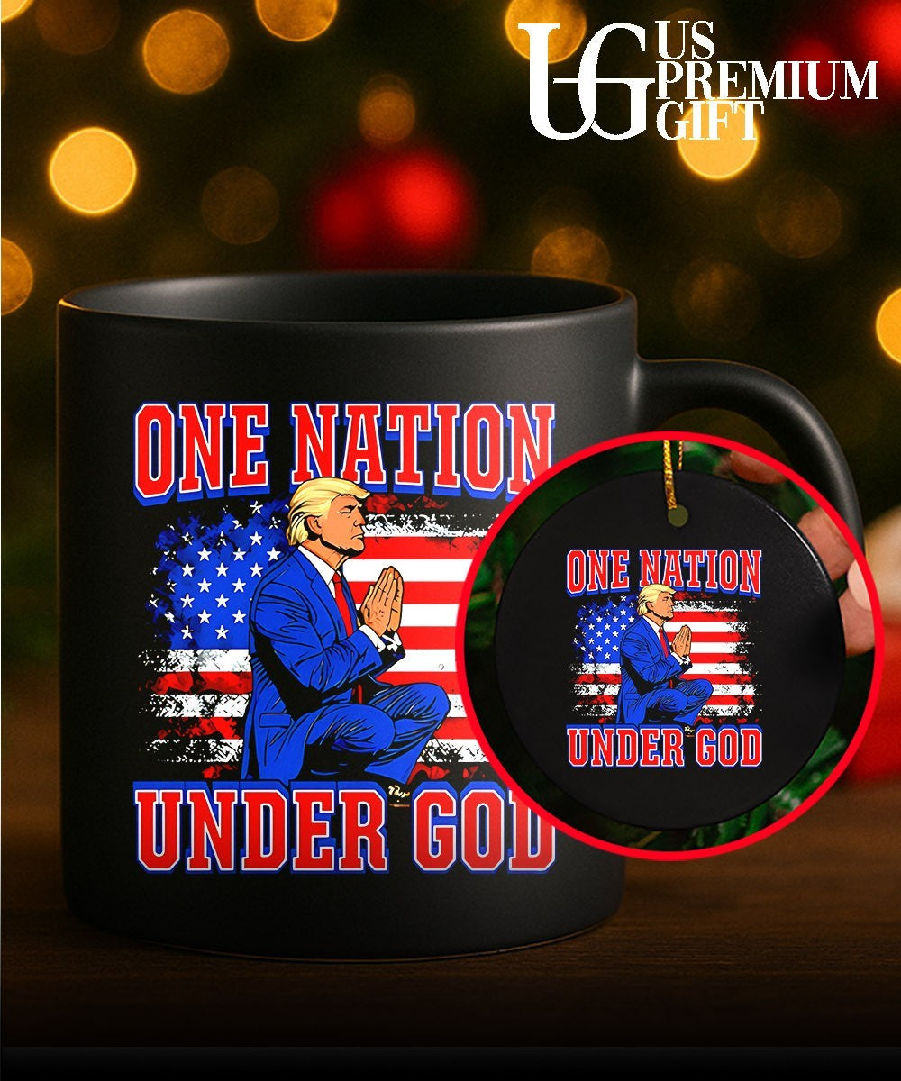 One Nation Under God Trump Illustration shirt Unisex