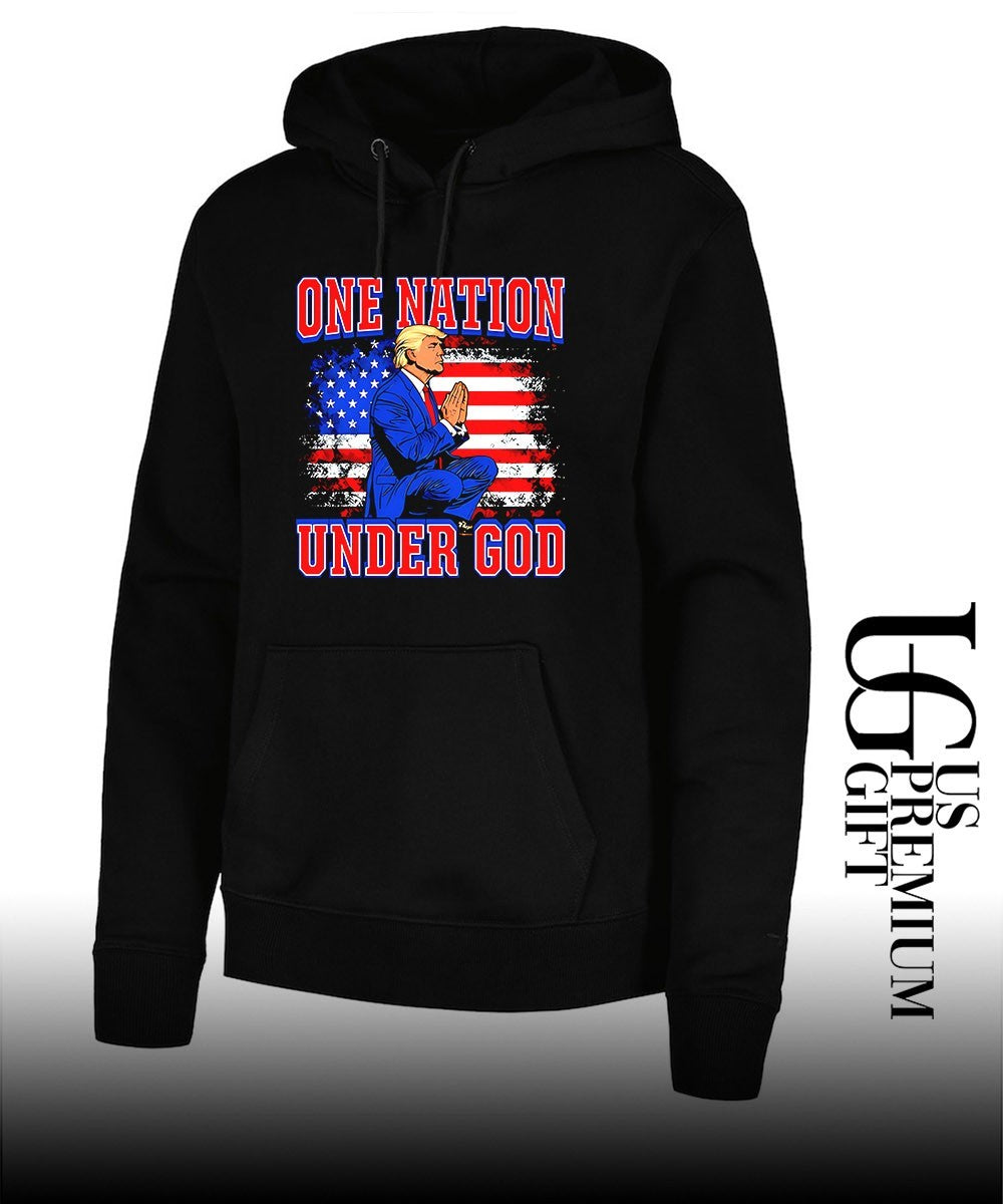 One Nation Under God Trump Illustration shirt Unisex