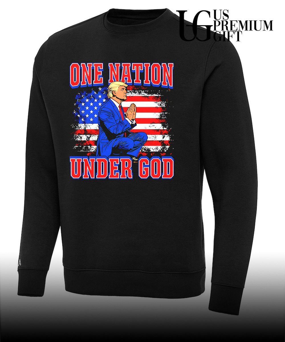 One Nation Under God Trump Illustration shirt Unisex
