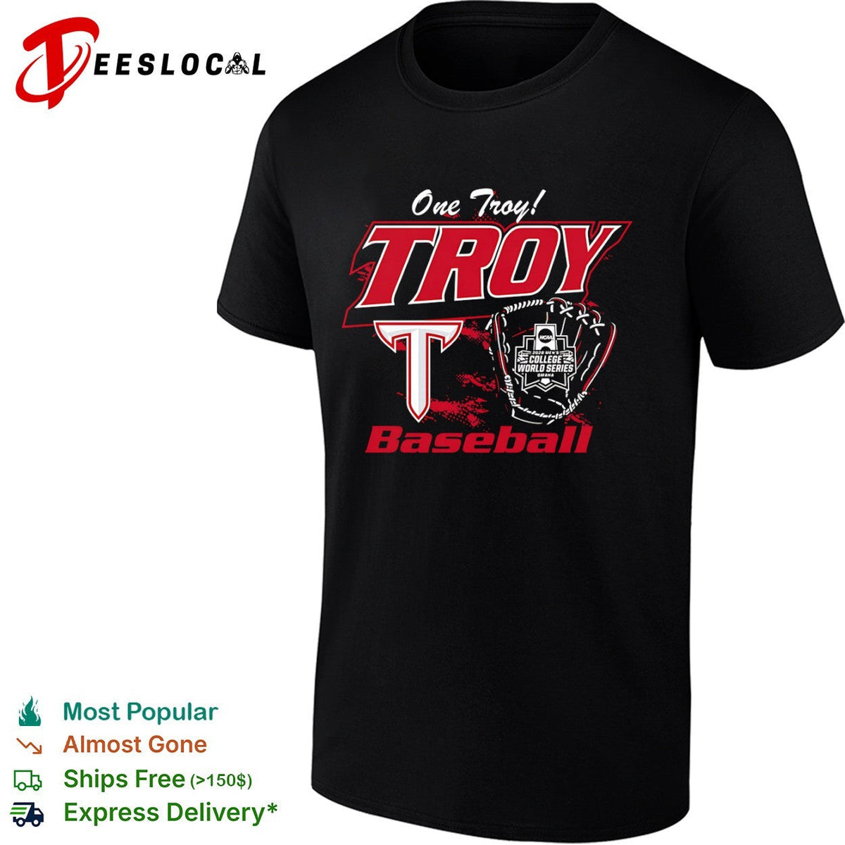 One Troy Troy Baseball 2026 NCAA Men’s College World Series Omaha shirt Unisex