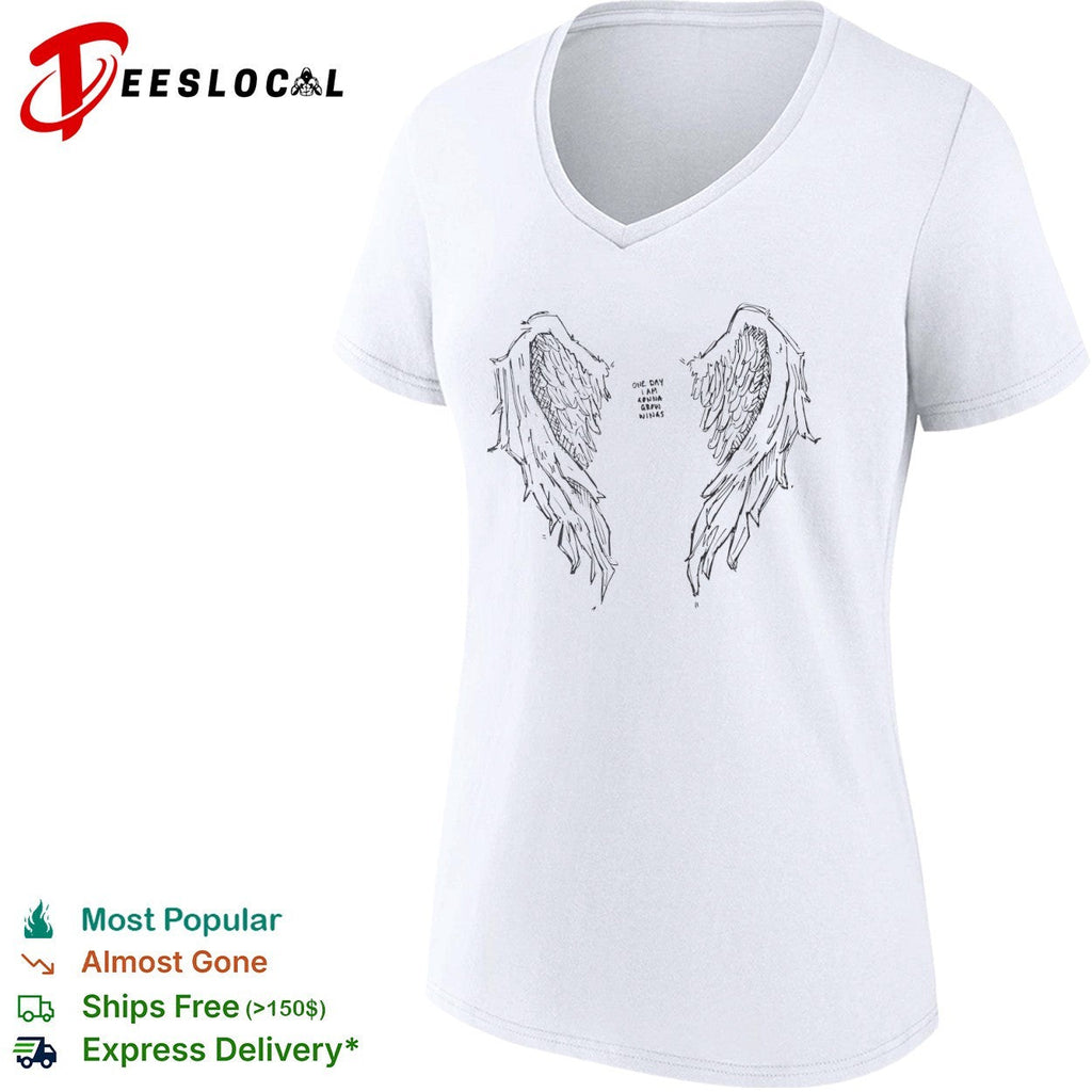 One day I am gonna grow wings sketch wings shirt Unisex