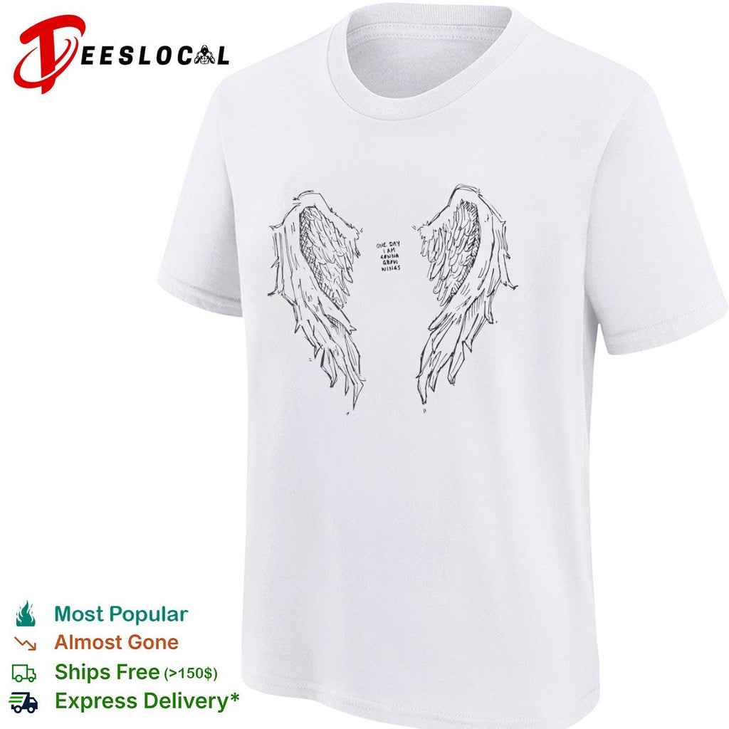 One day I am gonna grow wings sketch wings shirt Unisex