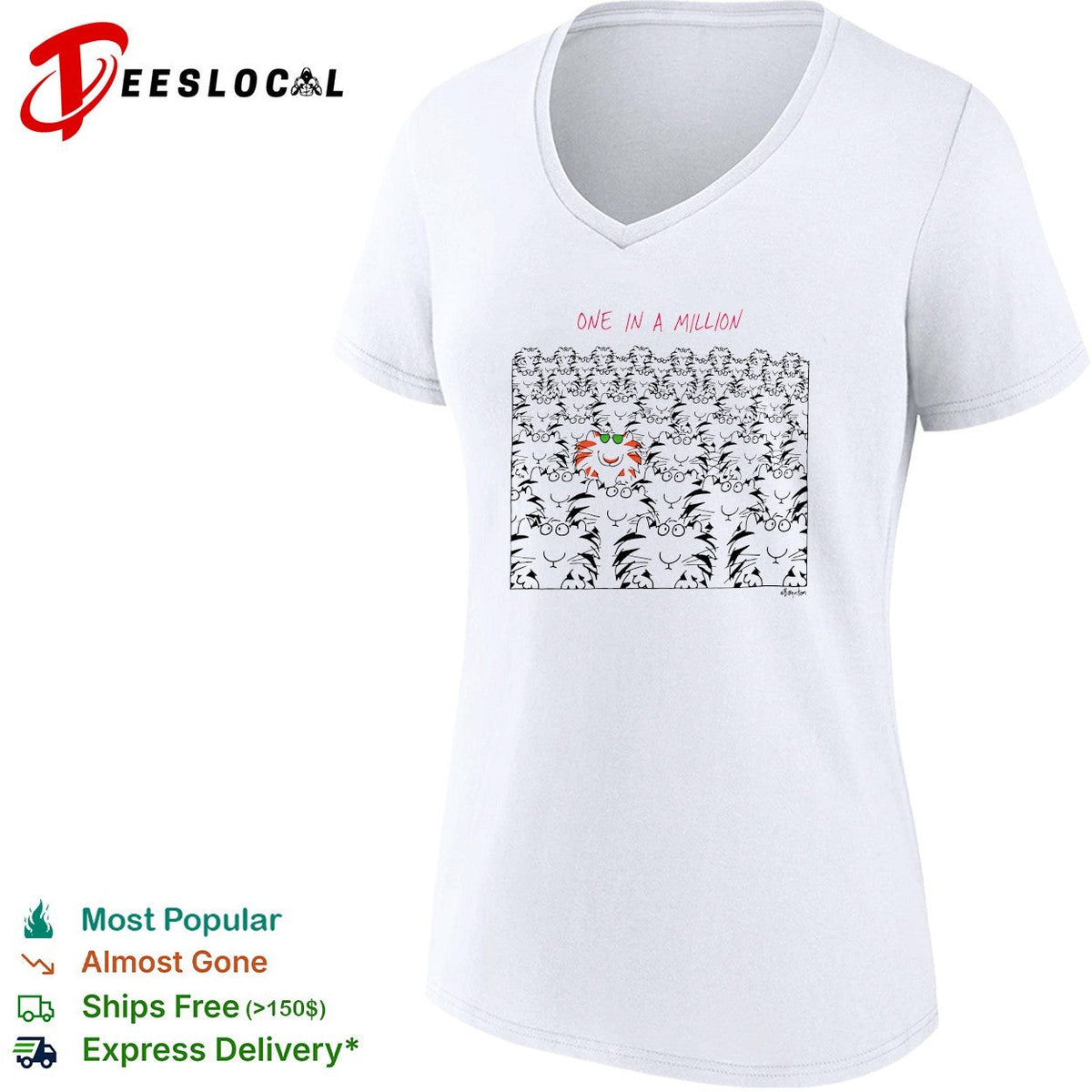 One in a million orange cat among cats shirt Unisex
