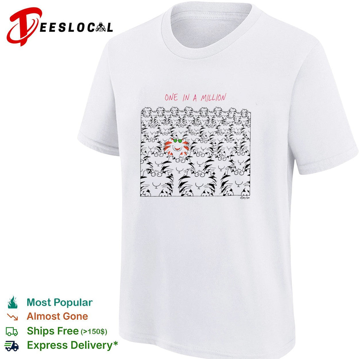 One in a million orange cat among cats shirt Unisex