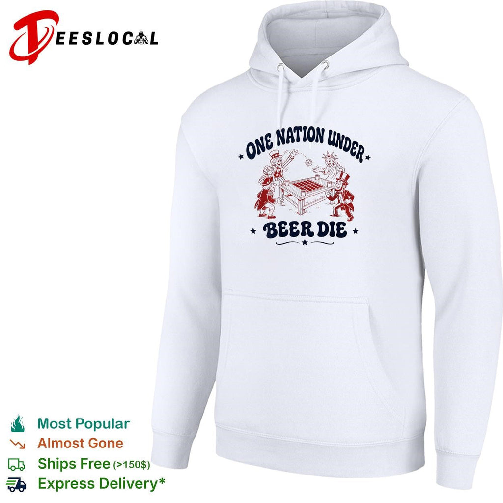 One nation under beer die founding fathers patriotic drinking funny shirt Unisex
