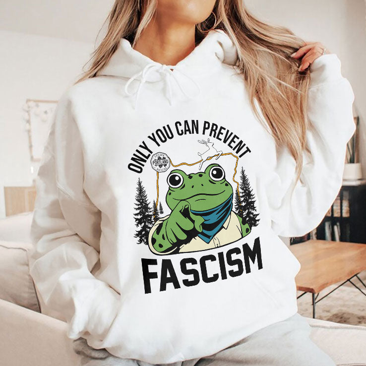 Only You Can Prevent Fascism Portland Frog Protest Shirt Unisex