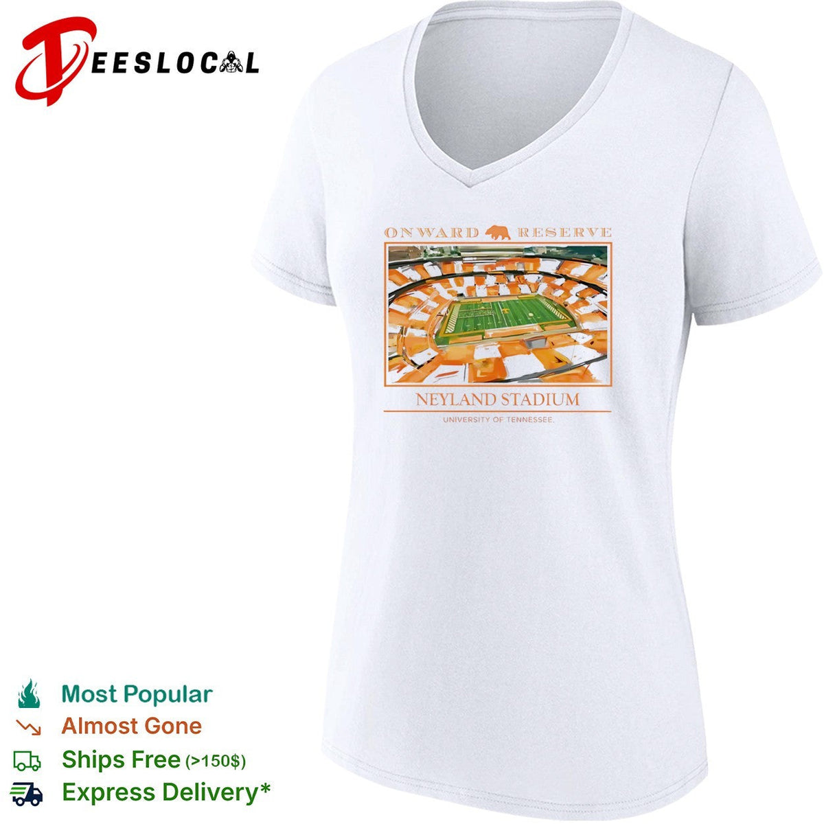 Onward Reserve Neyland Stadium University of Tennessee Volunteers football shirt Unisex