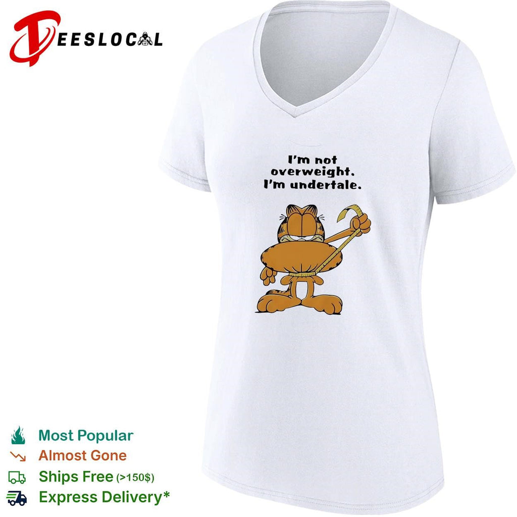 Orange cat I’m not overweight I’m undertale humor cat quote shirt Unisex