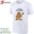 Orange cat I’m not overweight I’m undertale humor cat quote shirt Unisex