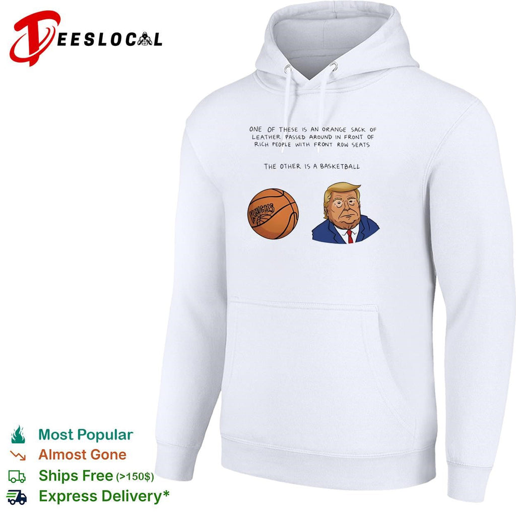 Orange sack of leather versus basketball Trump Knicks political humor shirt Unisex