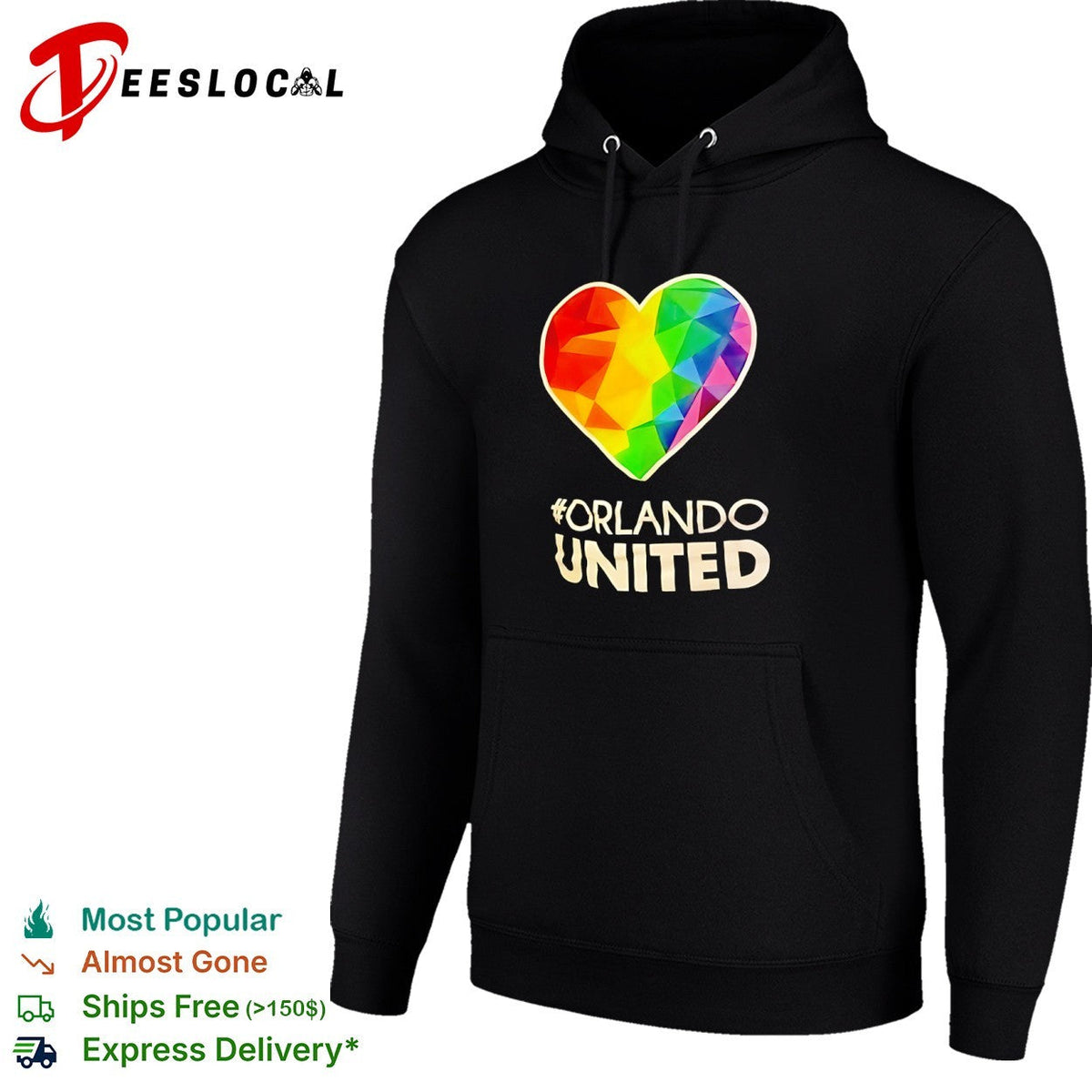 Orlando United Heart Rainbow Symbol LGBT Pride Awareness shirt Unisex