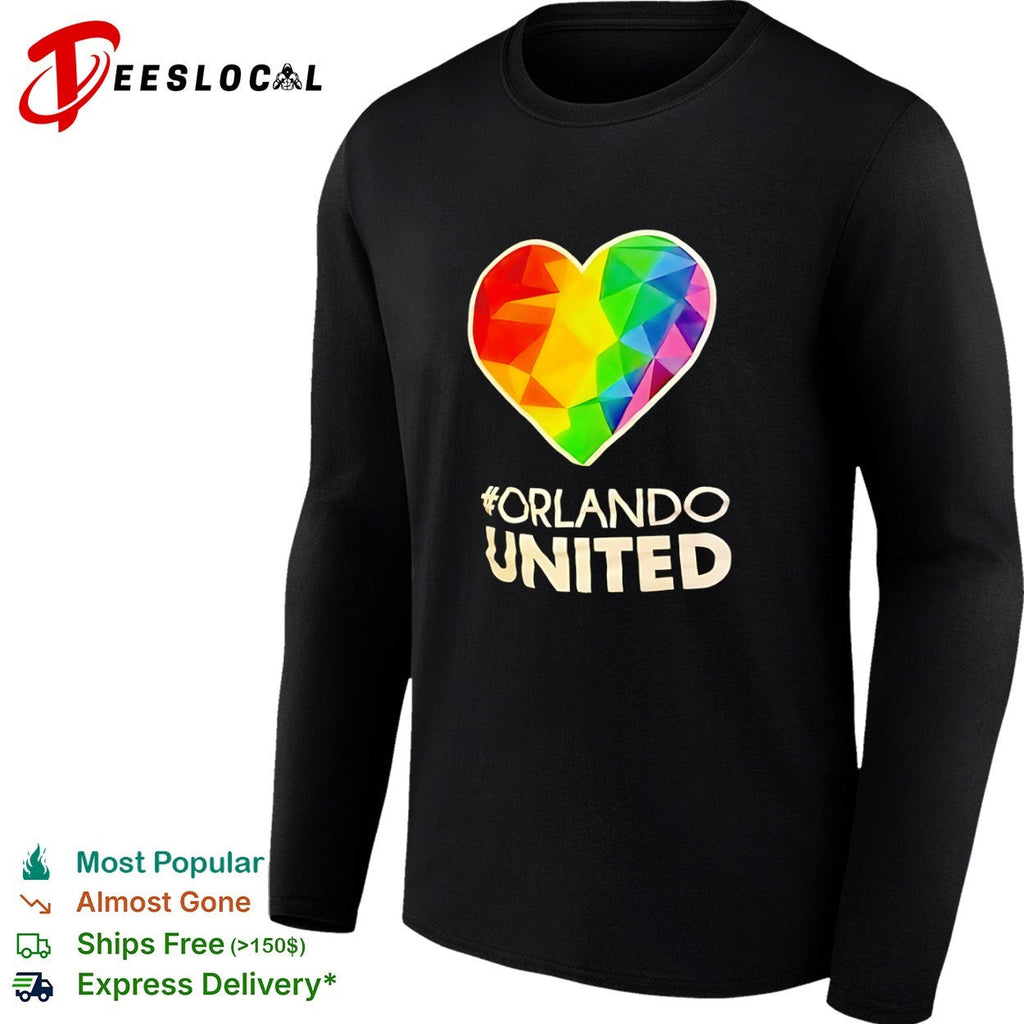 Orlando United Heart Rainbow Symbol LGBT Pride Awareness shirt Unisex