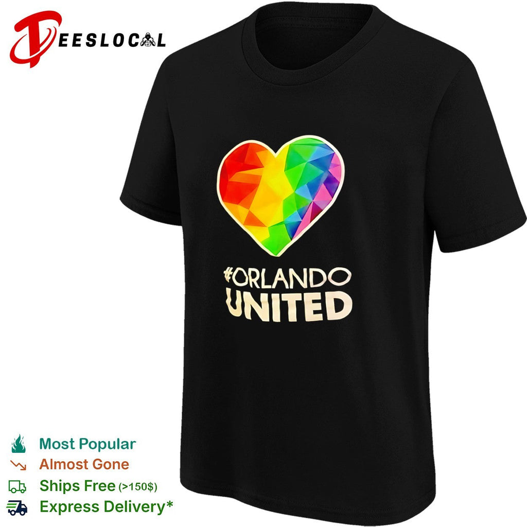 Orlando United Heart Rainbow Symbol LGBT Pride Awareness shirt Unisex