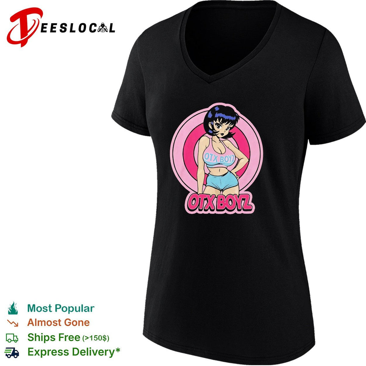 Otx Boyz anime character print aesthetic nineties throwback pop shirt Unisex