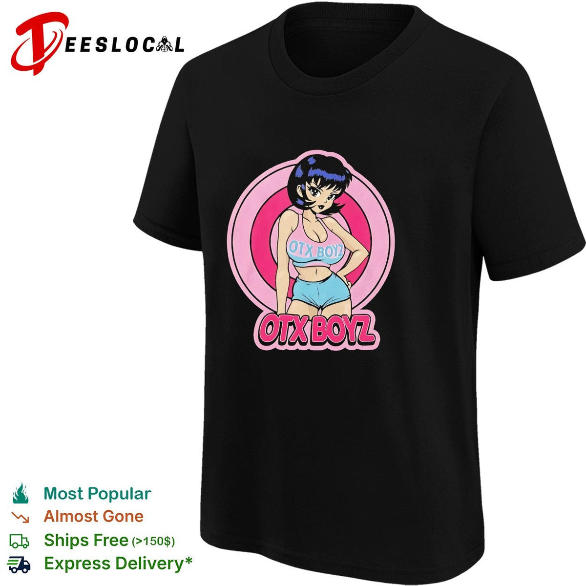 Otx Boyz anime character print aesthetic nineties throwback pop shirt Unisex