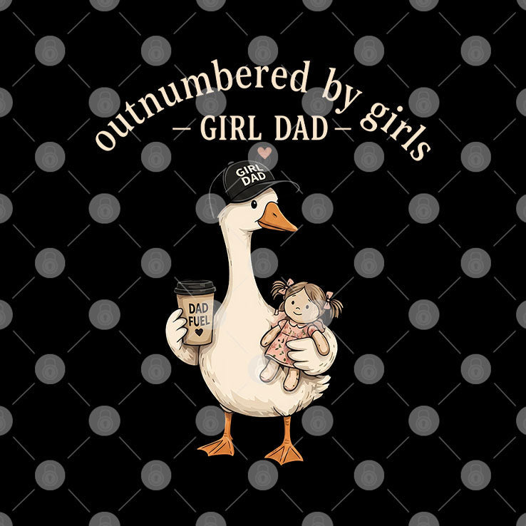 Outnumbered By Girls Funny Girl Dad T Shirt Unisex