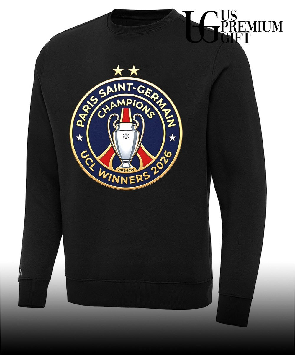 PSG Champions UCL Winners 2026 logo shirt Unisex
