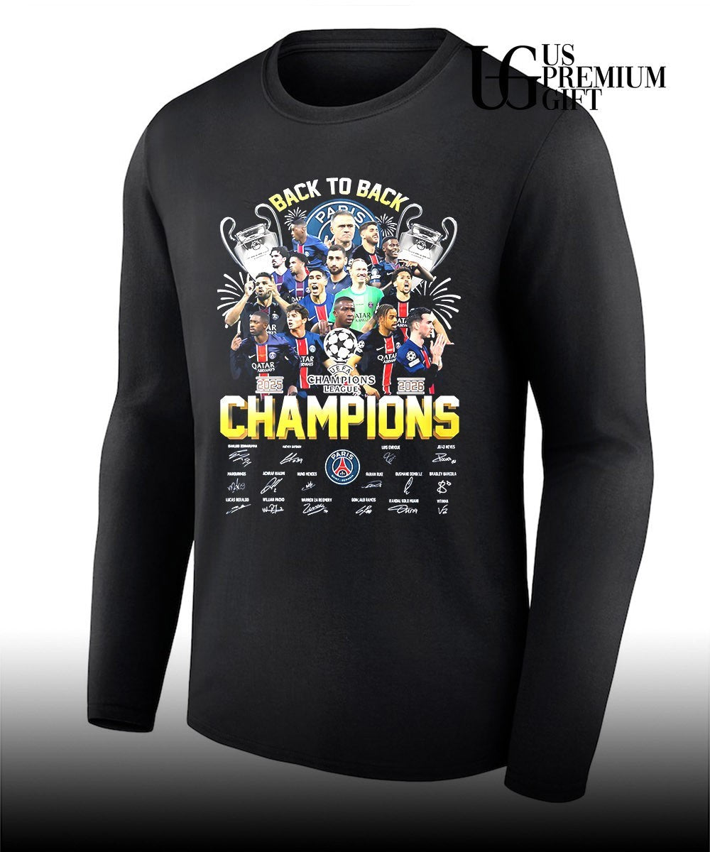 PSG Paris Saint Germain Special UEFA Champions of Europe 2026 signature shirt Unisex